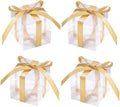 50Clear Favor Boxes Plastic Cube Treat Containers for Wedding Parties
