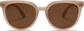 Trendy Cat Eye Round Polarized Sunglasses for Women Fashion UV Protection Sunnies Sunglasses SJ2175