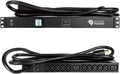 Rack Mount Power Strip - 240V 30A 2C19 & 10 C13 outlets PDU with 20,000 amp Surge Protector, Volt & Amp Meter for