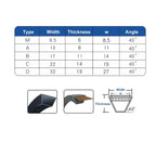 ZHAJNG A117 Rubber Triangle Belt Black A Type V-Belt Drive Belt Industrial Agricultural Mechanical Transmission Belt