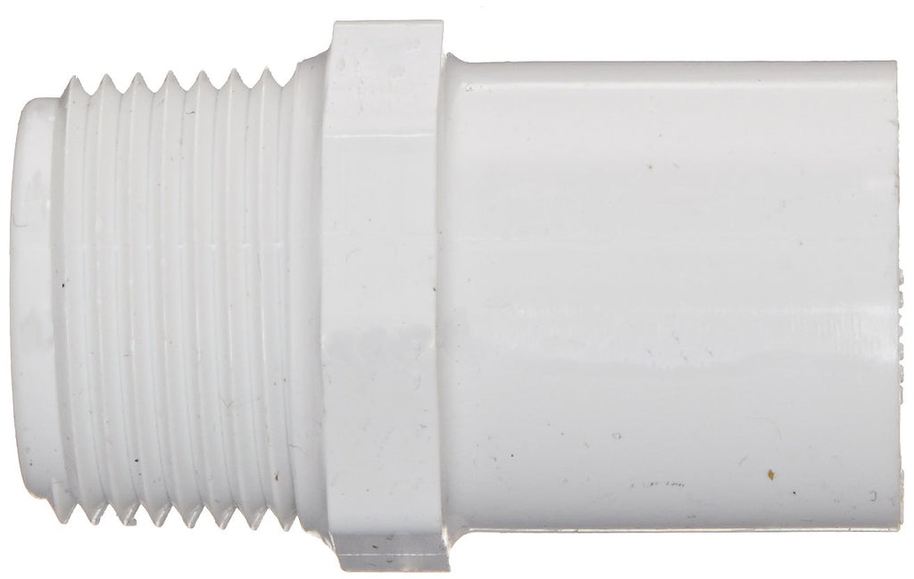 Spears 461 Series PVC Pipe Fitting, Adapter, Schedule 40, 3/4" NPT Male x 3/4" Spigot
