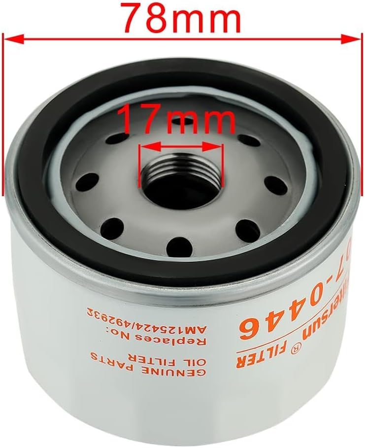 492932 Oil Filter for Brigs and Straton 492932S 696854 695396 John Deere AM125424 GY20577 LG492932S Kawasaki 49065-7007 49065-0721 (Pack of 2)