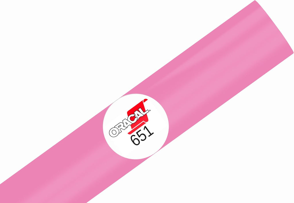 651 Glossy Permanent Vinyl 12 Inch x 10 Feet - Soft Pink
