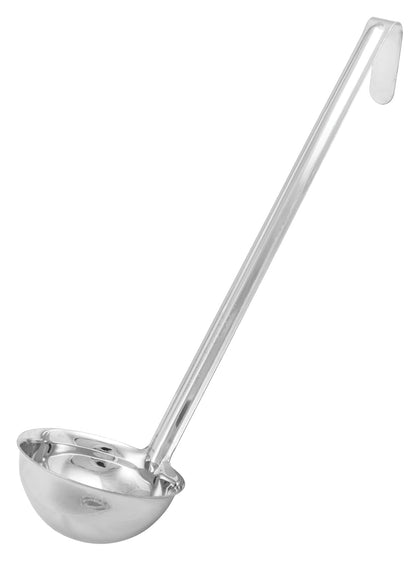 6 oz Red Prime Stainless Steel Ladle Listed | Dishwasher safe, Portion control, Heavy-duty, Curved handle, Great for