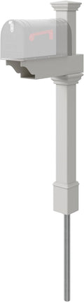 Zippity Classica Mailbox Post, White Vinyl DIY No Dig Kit | 1 Post, Mailbox Sold Separately, ZP19013