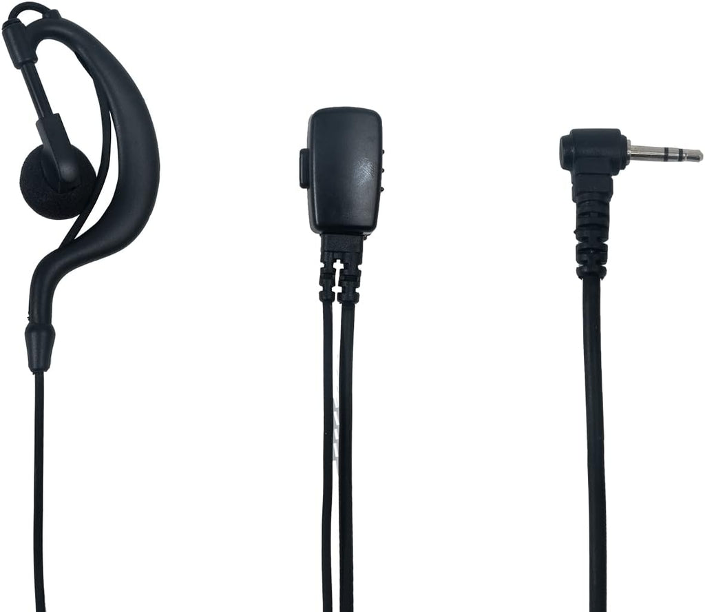 G-Shape Earpiece 2-Pack Compatible with MH230R MR350R T200 | Surveillance Headset, PTT Mic, Comfort, Hands-Free