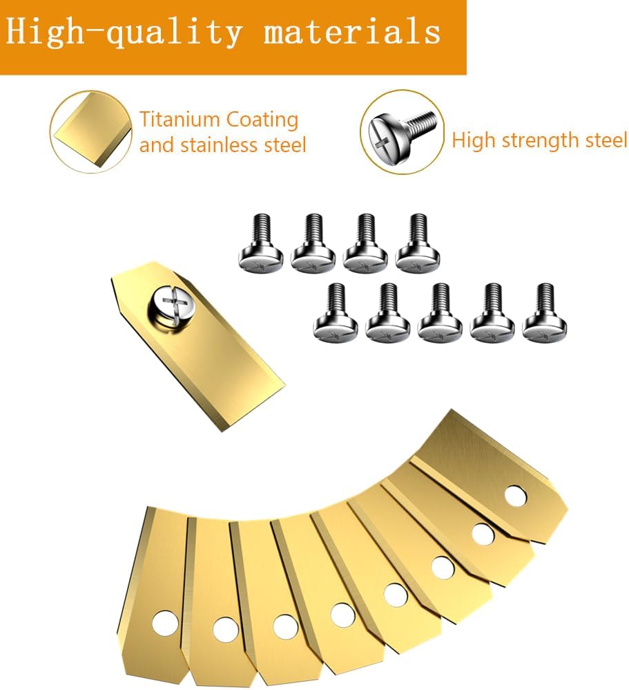 Replacement Robotic Mower Blades (Titanium Coating) for Husqvarna Automower,Gardena Robot Mower, Compatible with