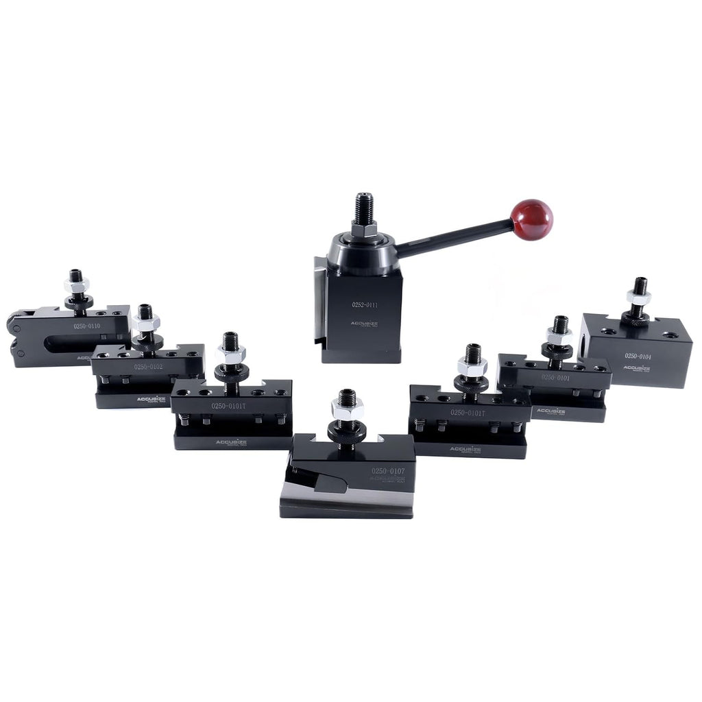 Accusize Quick Change Tool Post Set, AXA, for Lathe Swing 6" - 12"