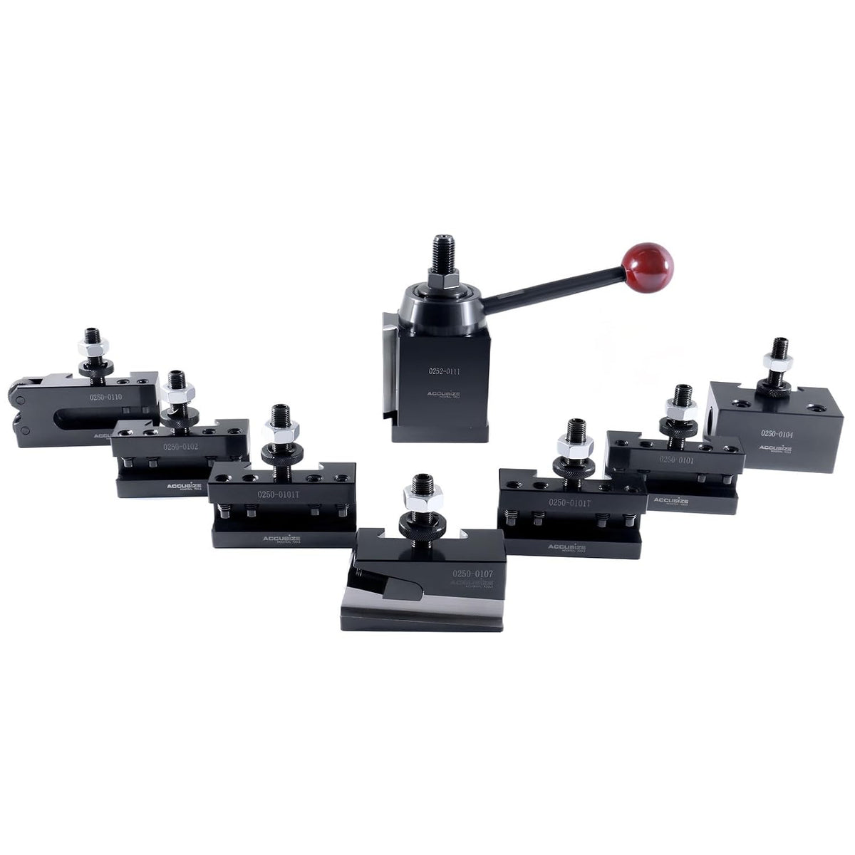 Accusize Quick Change Tool Post Set, AXA, for Lathe Swing 6" - 12"