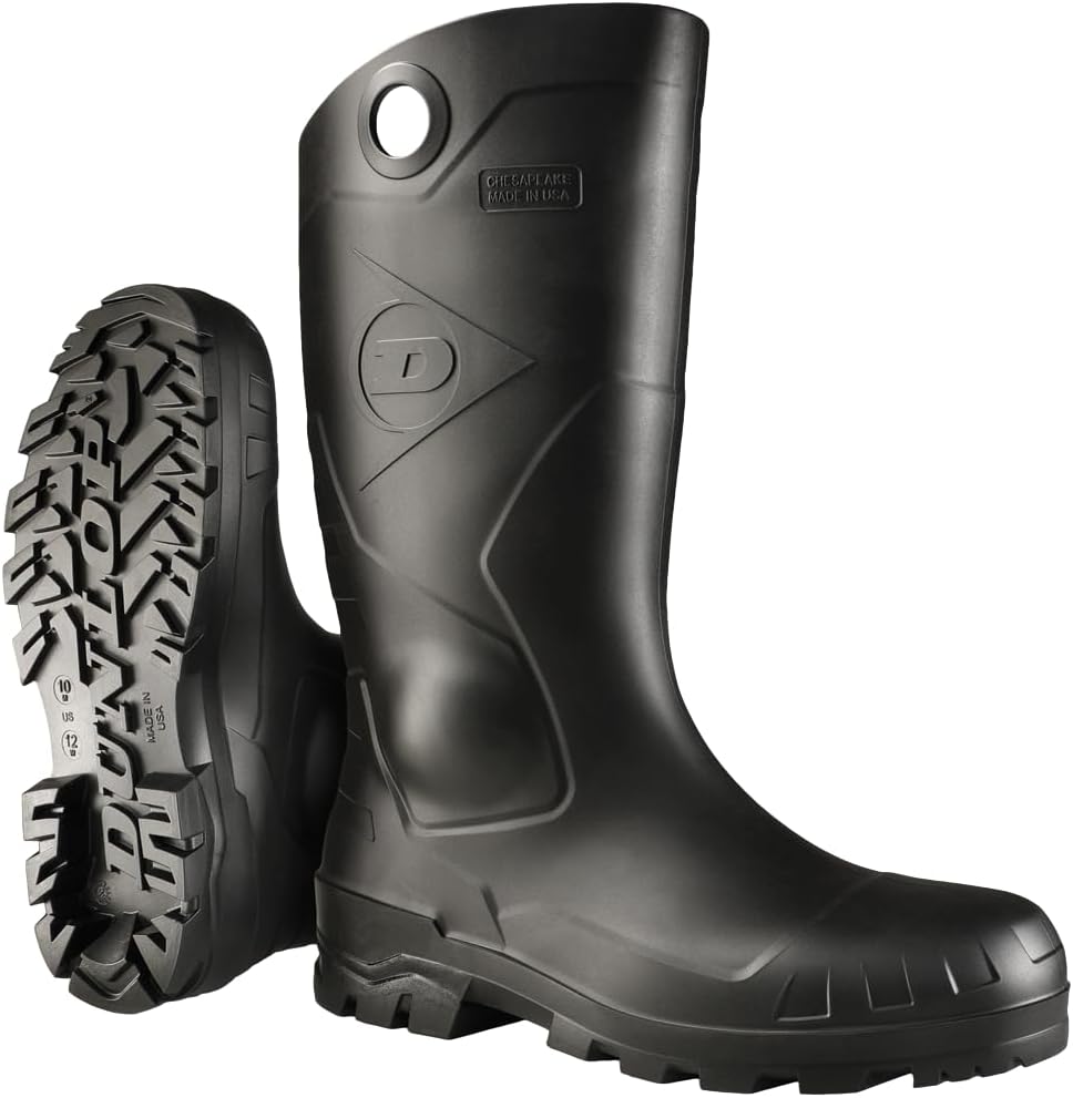 Chesapeake Steel Toe Rubber Work Boots, Black