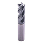 1/2" 4 Flute Solid Carbide End Mill, 0.04" Corner Radius, AlTiN Coated