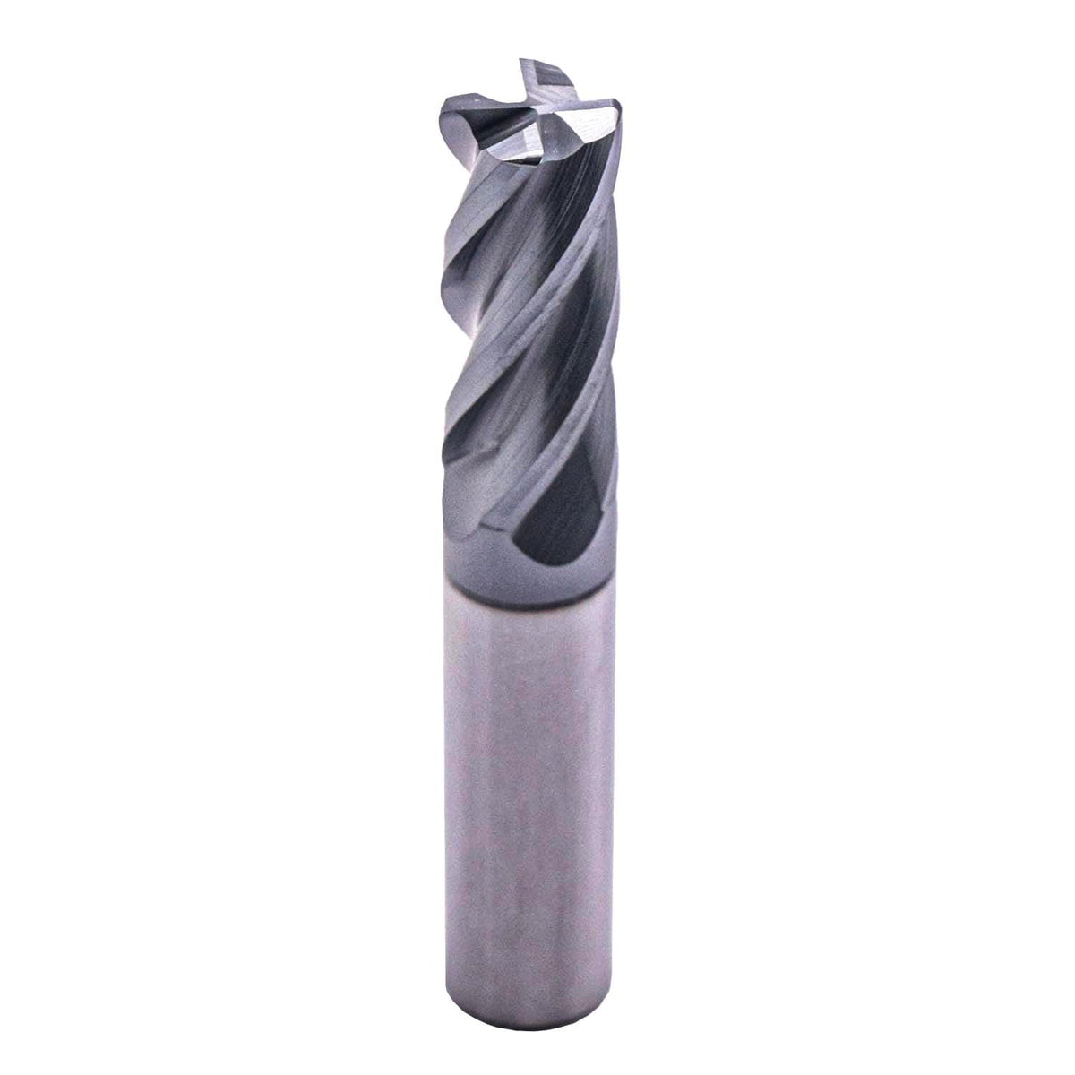 1/2" 4 Flute Solid Carbide End Mill, 0.04" Corner Radius, AlTiN Coated