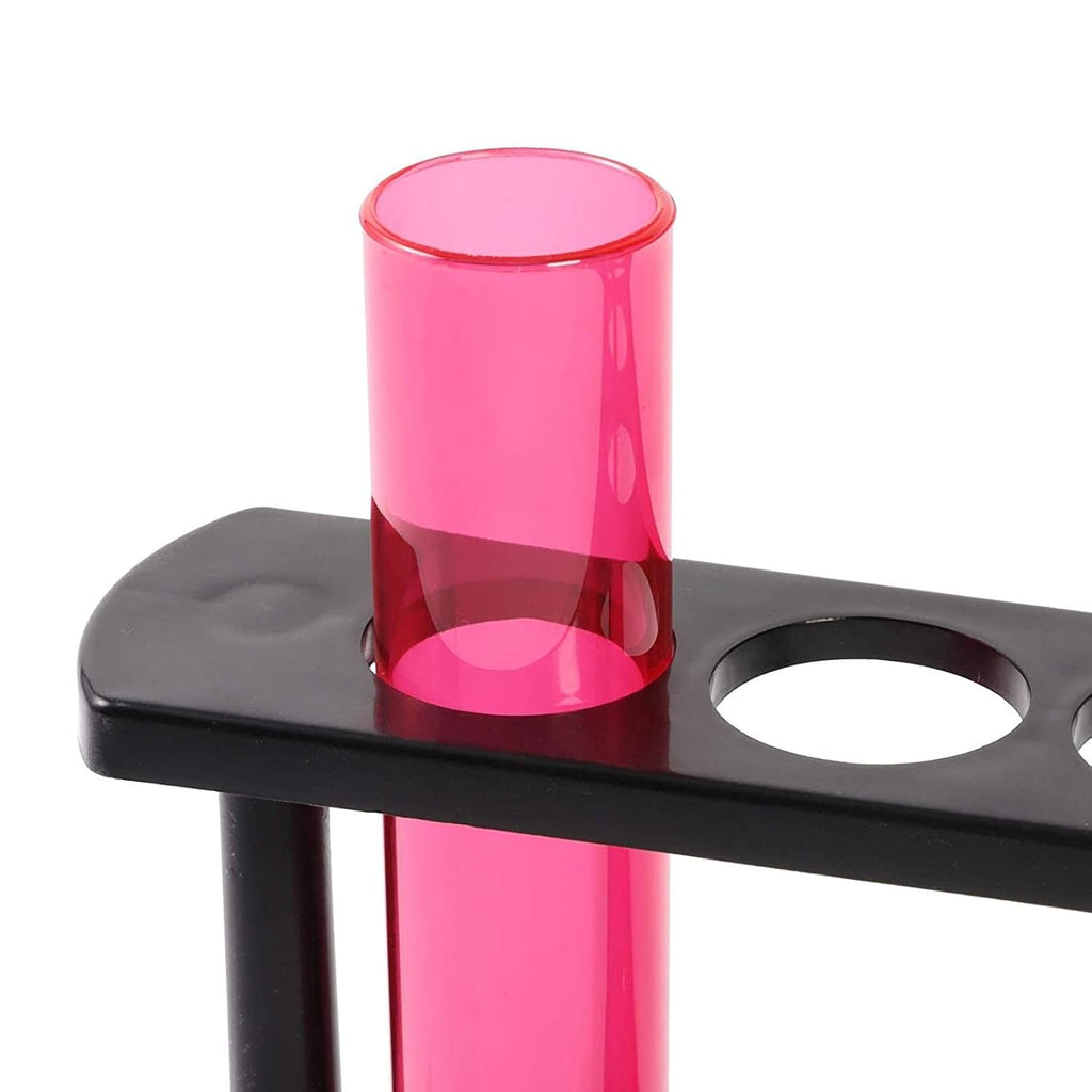 Test Tube Shot Glasses - Plastic Drink Test Tubes & Rack for Party Shots - Propagation Display & Science