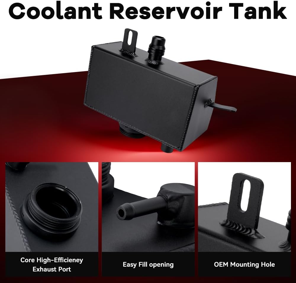 Aluminum Coolant Reservoir Tank,Replace# 68364312AC 68364312AA 68364312AB