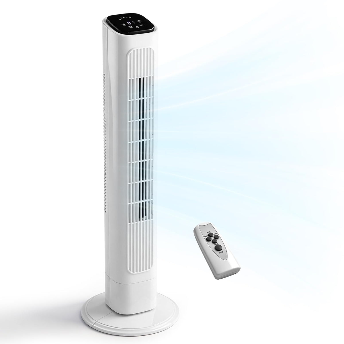 36 Inch Oscillating Tower Fan,Smart Standing Fans,Indoor Tower Fan,White-C