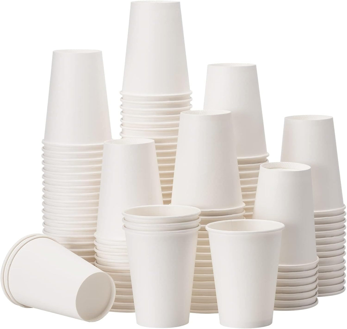 Paper Coffee Cups 12 oz 300 pack, Ideal for Coffee, Hot Drinks
