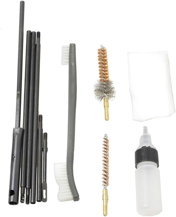 Funpower Rifle Gun Cleaning Kit Set Pistol Brushes Cleaner for 5.56mm .223 22LR .22 Cal