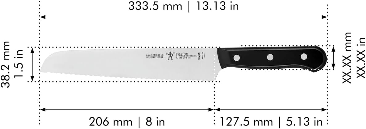Solution 8-Inch Bread Knife Razor-Sharp, German Engineered