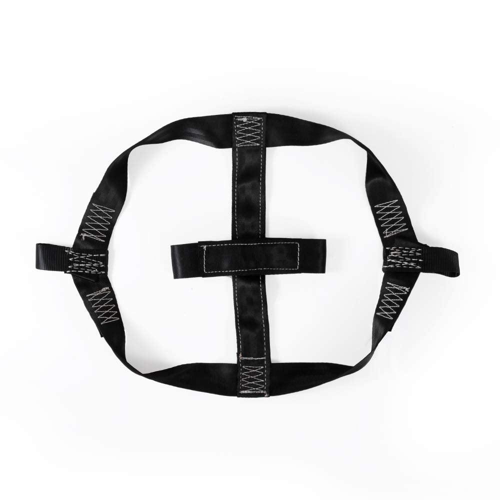 Universal Motorcycle Rear Wheel Tie Down Strap in Black
