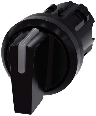 3SU1002-2BM10-0AA0 | SIEMENS ILLUMINABLE SELECTOR Switch, 22 MM, Round, Plastic, Black, SELECTOR Switch Short, 3 Switch P