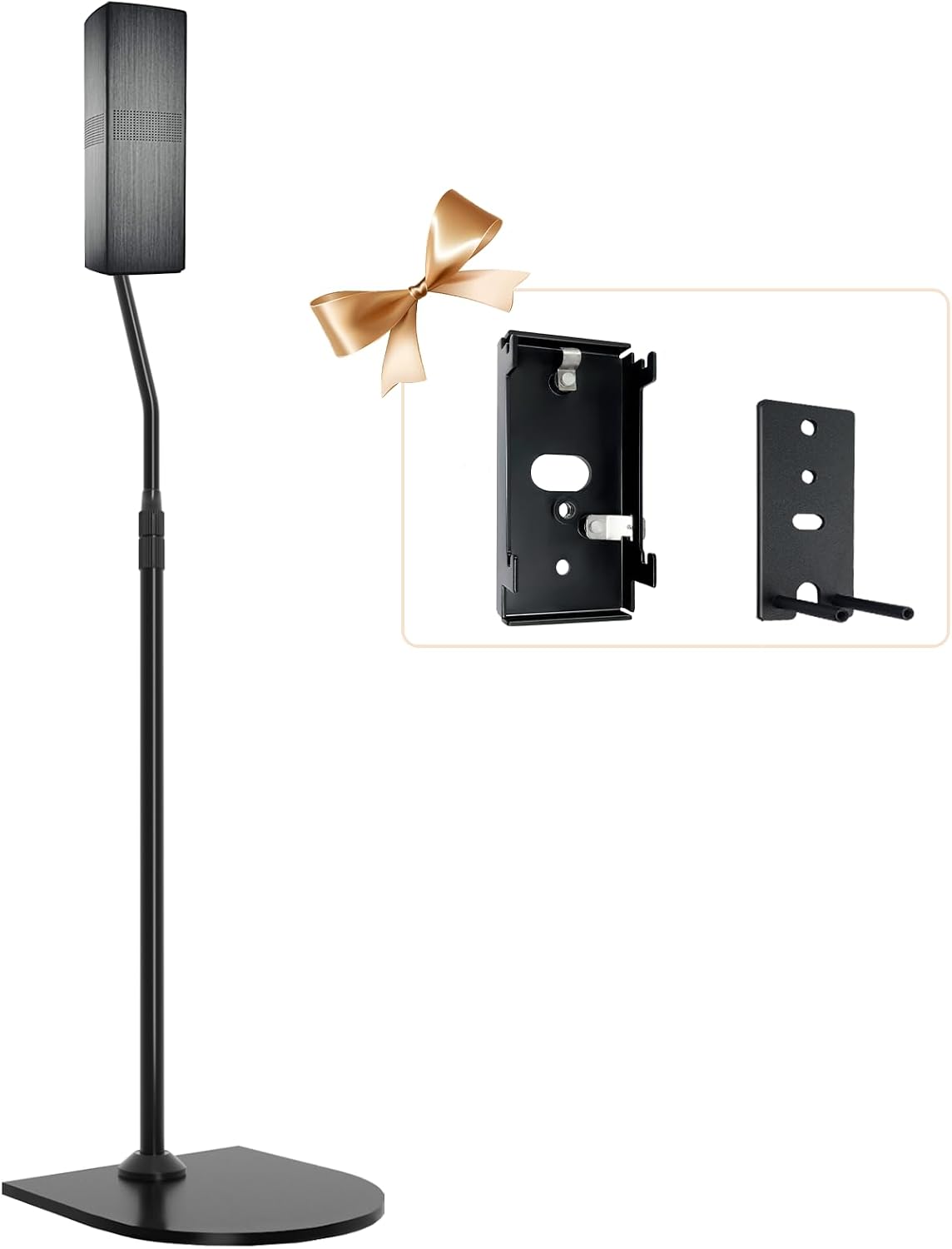 Pack of 1 Height Adjustable Stand for Bose Speaker Stands, with Slideconnect Bracket
