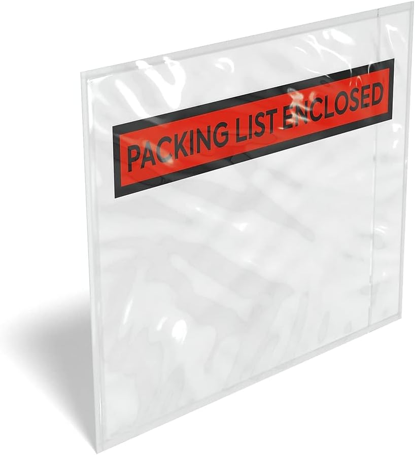Red Panel Packing List Envelopes, 4.5x5.5 Inch, 1000/Ctn