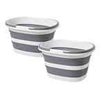 Collapsible Bucket 4.2 Gallon - 2 Pack Gray Mop Buckets