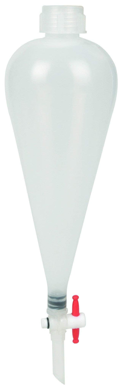 Separating Funnel, 100ml - Polypropylene Stopcock, PTFE Plug - Leak-Proof Screw Cap