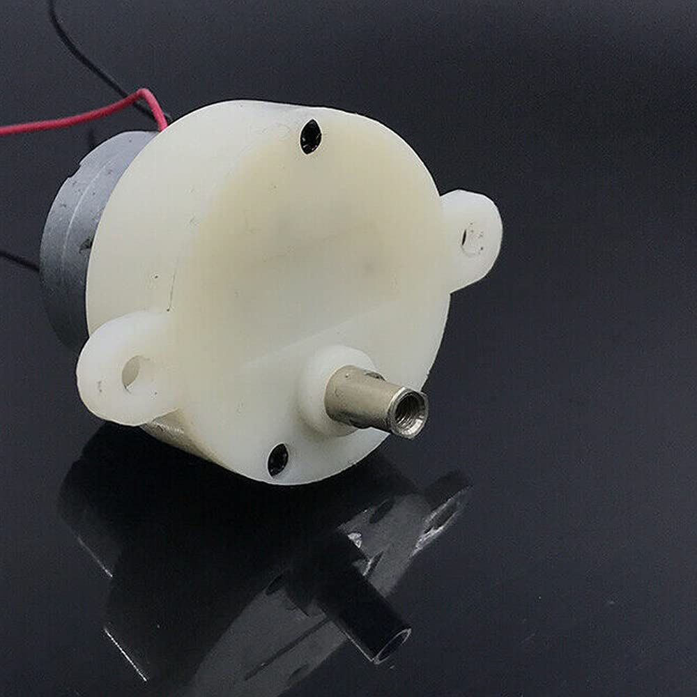 SaiDian 2Pcs Gear Motor Mini Worm Slow Speed DC12V Mute 300 Geared Motor DIY Model