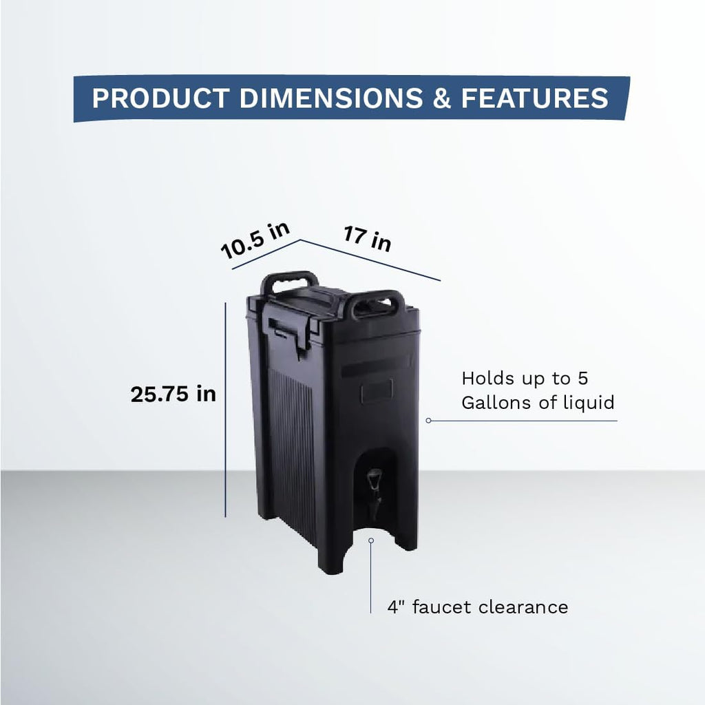 Beverage Dispenser 5-Gallon Insulated Hot and Cold Server