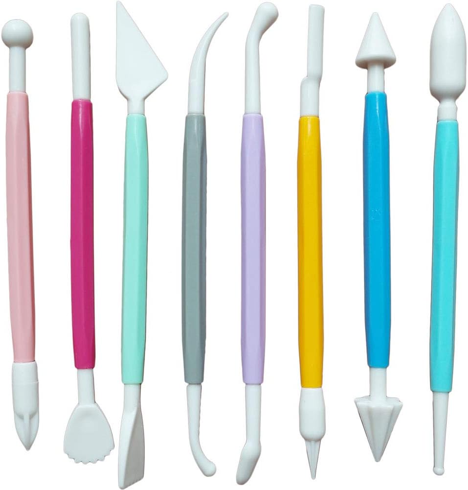 Marshmallow Fondant Cake Decorating Hand Tool 12 Pcs 5 Sets Sugarcraft Gumpaste Icing Smoother Rolling Pin Trimmer