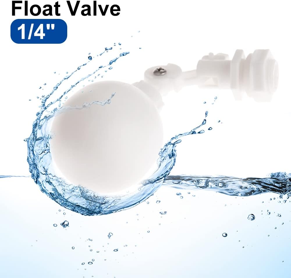 1/4" Plastic Float Valve For Aquarium Water Tank Auto Fill Liquid Level