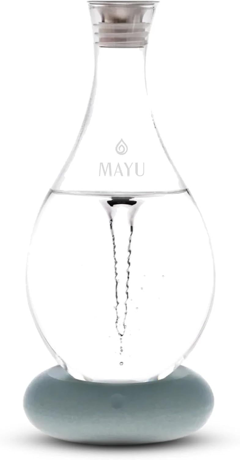 Swirl Structured Water Device, Pitcher & Rechargeable Base, Graystone