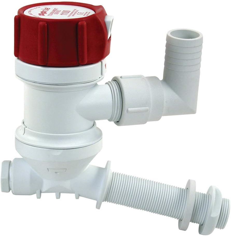 Rule Marine Tournament Livewell Pump (Angled Thru Hull Fitting, 12-Volt)