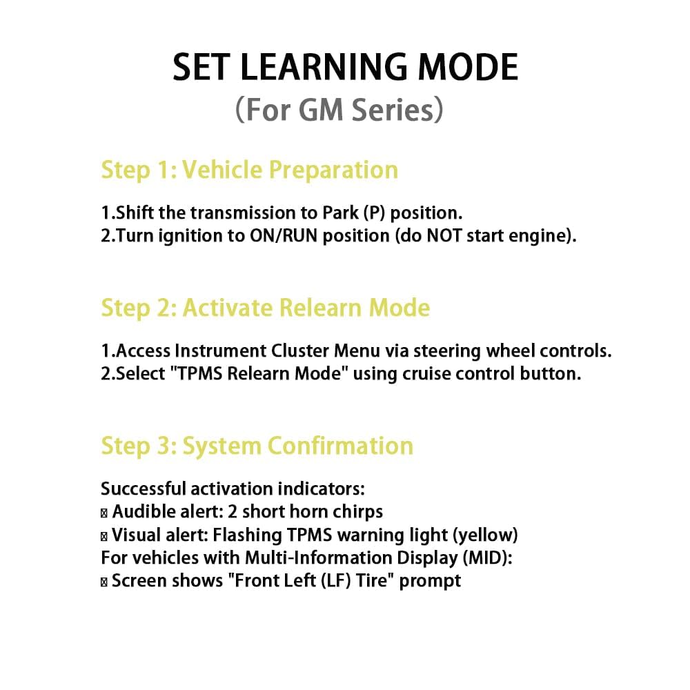 TPMS Reset Tool for GM with 150 PSI Digital Tire Pressure Gauge, Quick Relearn Tire Sensor, Compatible with for Buick