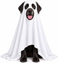Halloween Ghost Dog Costume Glow Eyes Breathable Outfit for Large Dogs