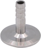 DERNORD 1.5" Tri Clamp to 0.5" Hose Barbed Adapter SUS304 Sanitary Hose Pipe Fitting (1/2 Inch Barb Hose)
