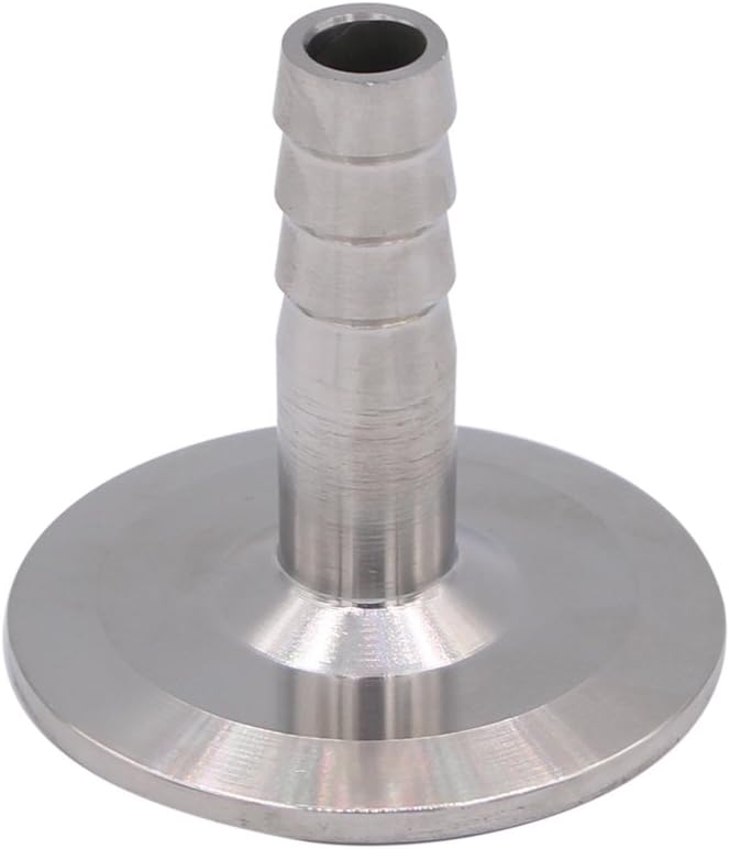 DERNORD 1.5" Tri Clamp to 0.5" Hose Barbed Adapter SUS304 Sanitary Hose Pipe Fitting (1/2 Inch Barb Hose)