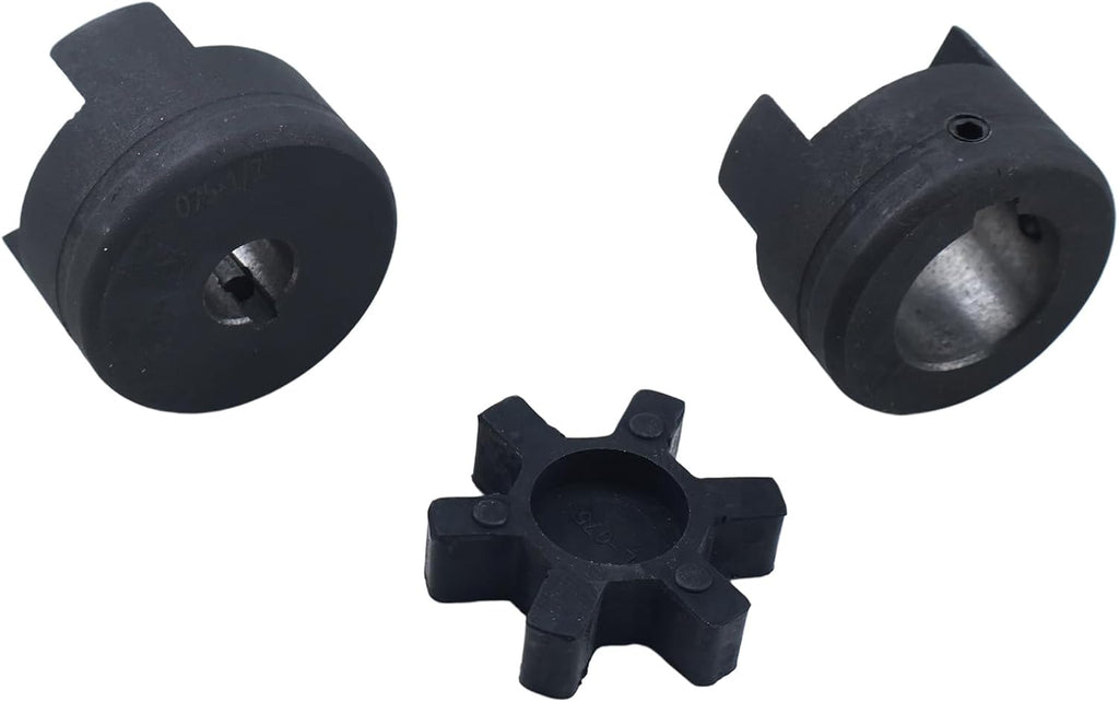 1/2 to 1 L075 Flexible 3-Piece L-Jaw Coupling Coupler for Log Splitters