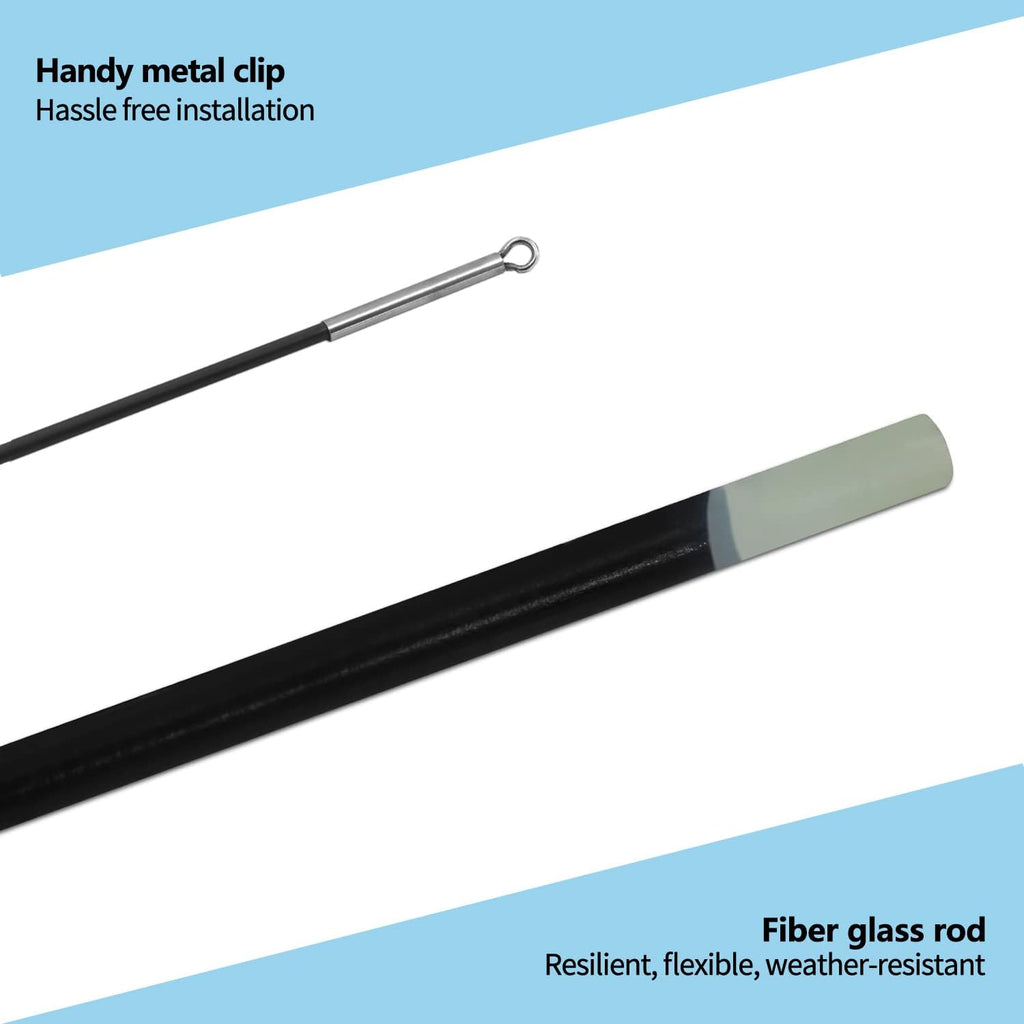 10Ft Telescopic Flagpole - Retractable Fiberglass Outdoor Telescoping Flag Pole - Reinforced Twist-to-Tighten Section