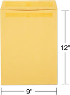 9x12 Self-Seal Catalog Envelopes, Brown Kraft, 100/Box