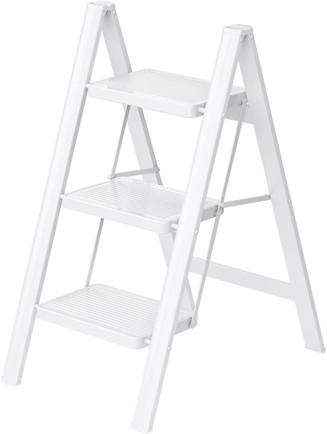 3 Step Ladder,Folding Step Stool with Wide Anti-Slip Pedal,330lbs Load Capacity,Lightweight and Portable for Kitchen