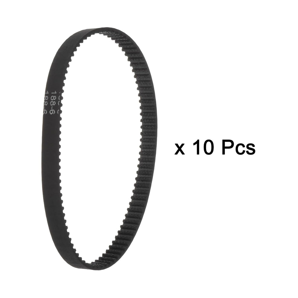 uxcell 10pcs 2GT Timing Belt Closed Loop Rubber Belts 188-2GT-6