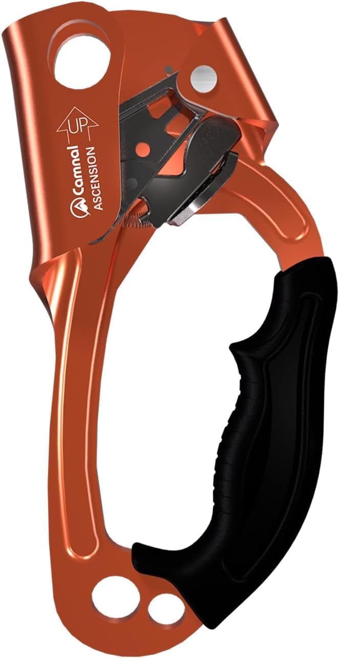 UIAA & CE Certified Hand Ascender for 8–13mm Rope, Rope Clamp for Rock Climbing, Tree Climbing, Arborist, Rappelling