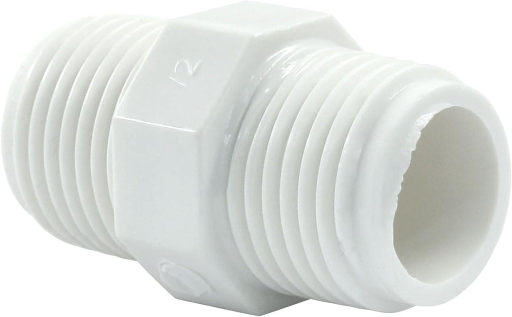 1/2 Inch PVC Nipple Coupling Adapter, 10Pcs