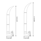 2 PCS Half Moon Metal Arch Stand, Wedding Arch Backdrop Stand with Rectangular Base, Gold Curved Top Wedding Arch for