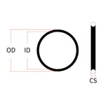 Mr O-Ring 013 Viton O-Ring - 90A Durometer, 7/16" ID, 9/16" OD, 1/16" CS, Black (Pack of 25)