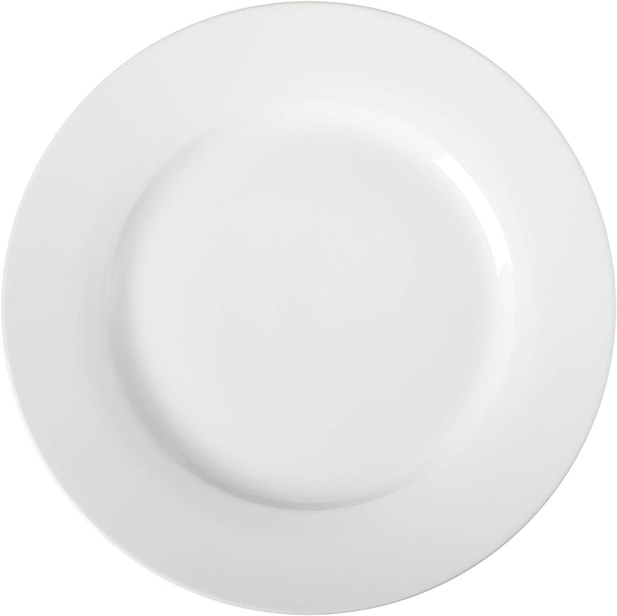 6-Piece White Dinner Plate Set, Microwave and Dishwasher Safe for Everyday Use, 10.5 inches