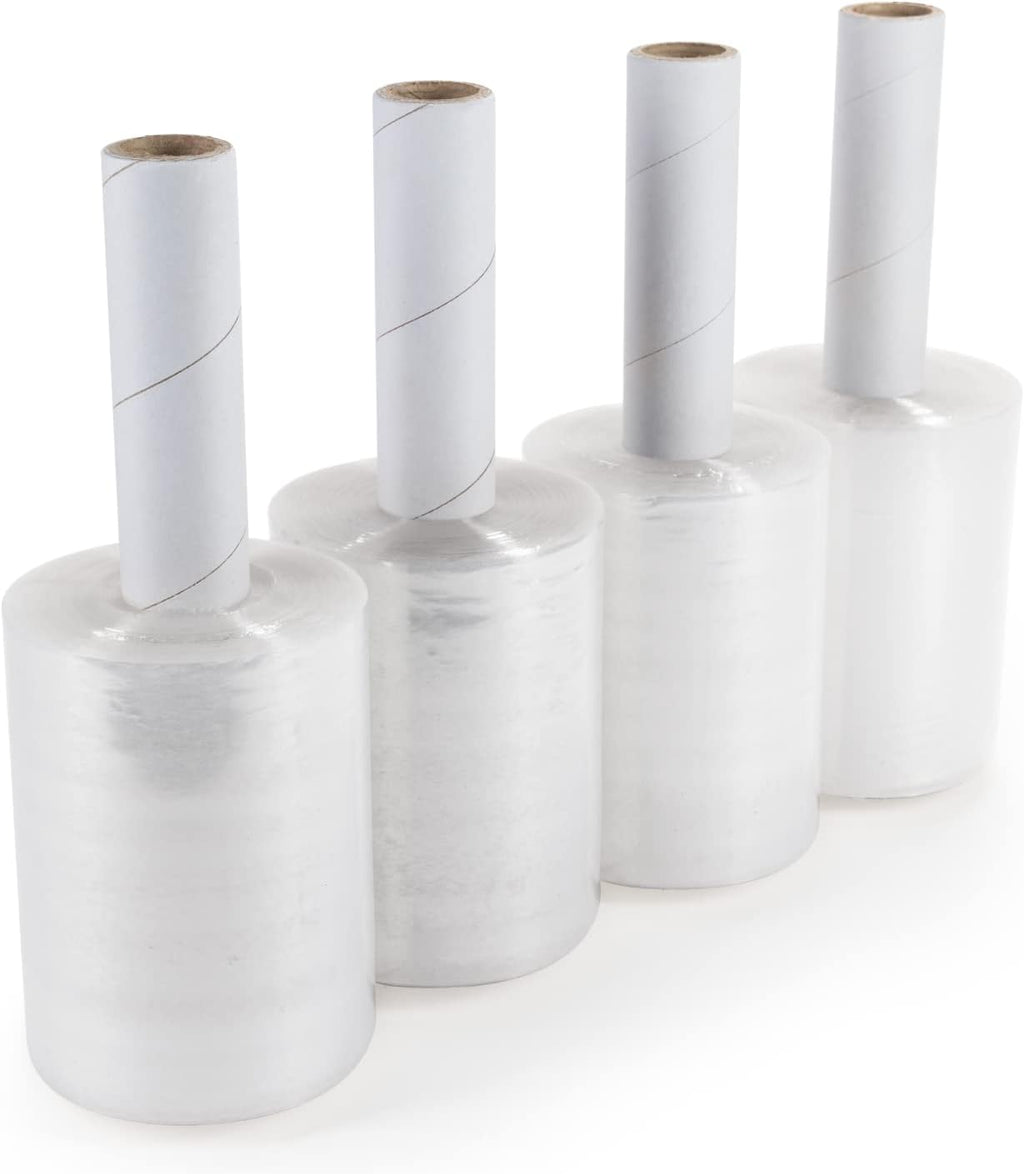 5" x 1000' Stretch Wrap Mini Roll, 80 Ga (4-Pack) - USA-Made