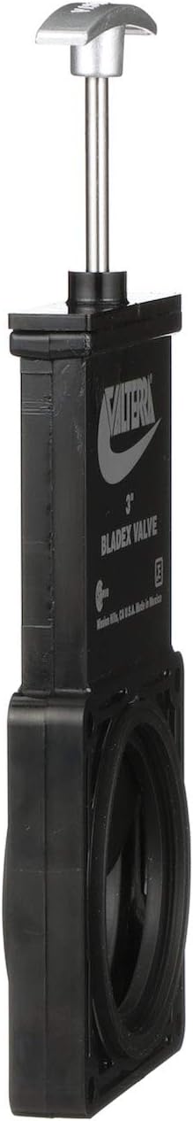 Valterra-T1003VPM Bladex 3-Inch Waste Valve Body with Metal Handle, Mess-Free Waste Valve for RV's, Campers, Trailers, Black